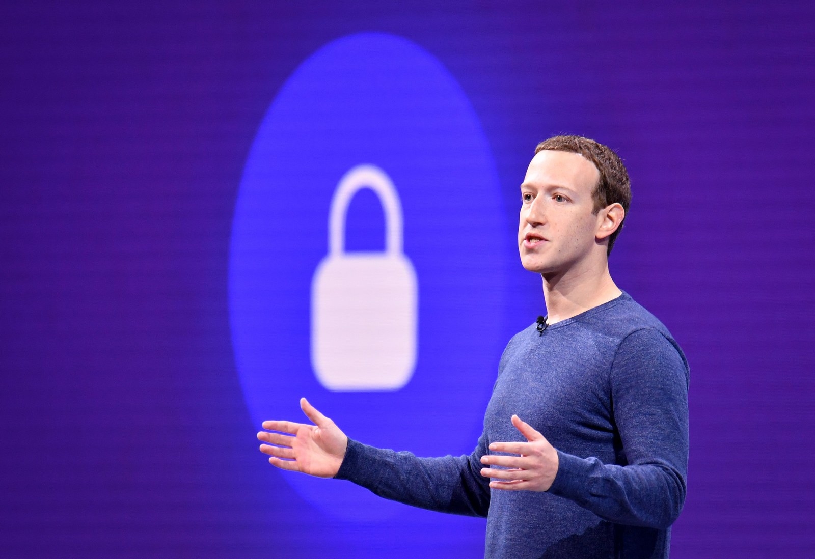 Facebook CEO Mark Zuckerberg speaks during the annual F8 summit in San Jose, California, last May.