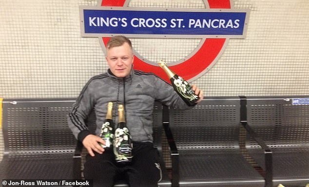 Watson, pictured at King's Cross St Pancras Underground station in London, is reported in local media to have several convictions for offences including bank fraud