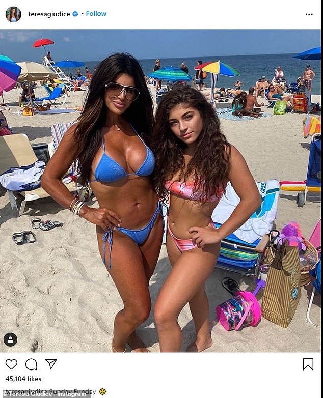 With another mini me daughter: Teresa with one of her other daughters; she has four in all