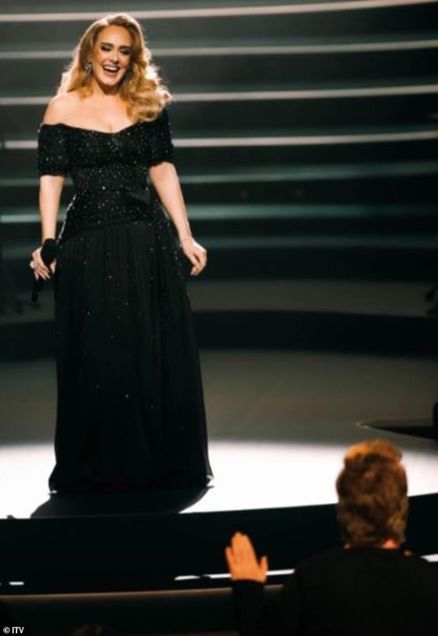 Surprise! The Skyfall hitmaker cried in front of the star-studded crowd when she was reunited with the teacher, who taught her at Chestnut Grove School in Balham