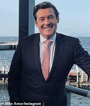 News team: According to the publication, redesigns and small changes are being made to the Melbourne studio and news desk to accommodate for a two-person news team. Pictured left is Rebecca and right is Mike