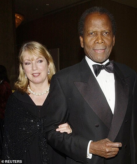 Famous friends: Joanna and Sidney Poitier and scrawled their names in