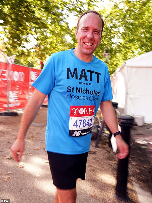 He also took part in the 2021 London marathon in October to raise funds for St Nicholas Hospice Care in his West Suffolk constituency.