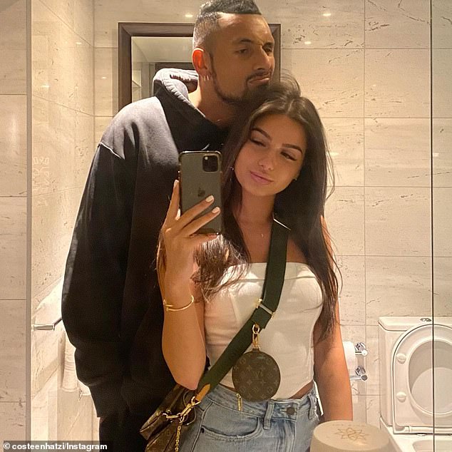 Nick Kyrgios (with new girlfriend Costeen Hatzi) makes as many headlines off the court as he does on it