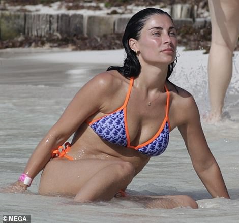 Sensational: Cally put her modelling skills to good use during the shoot