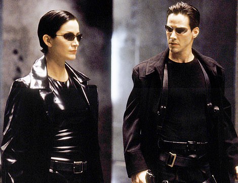 Pictured: Carrie-Anne Moss & Keanu Reeves in The Matrix