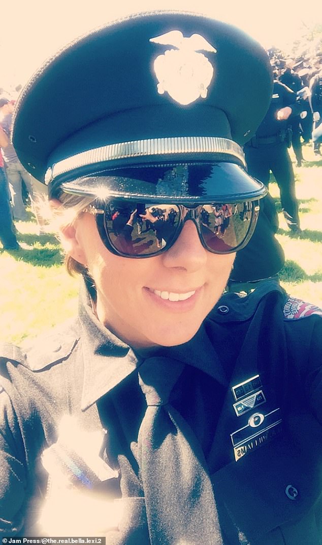 She then discovered that a bunch of her colleagues had signed up to her page so that they could 'investigate her conduct,' and they shared her images around the entire local force