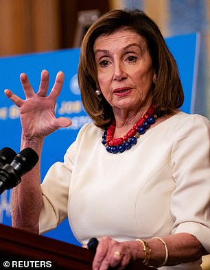 House Speaker Nancy Pelosi speaks during her weekly news conference on Capitol Hill on January 20