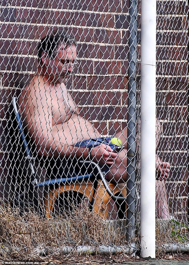 Andrew O'Keefe is pictured outside his unit in Paddington in Sydney's inner-city in February 2021