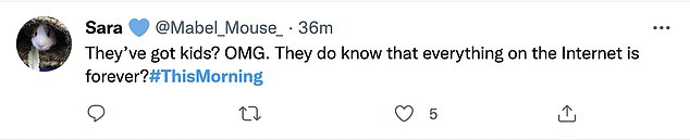 Among the criticisms online, were comments branding the couple 'weirdos', and 'exhibitionists'