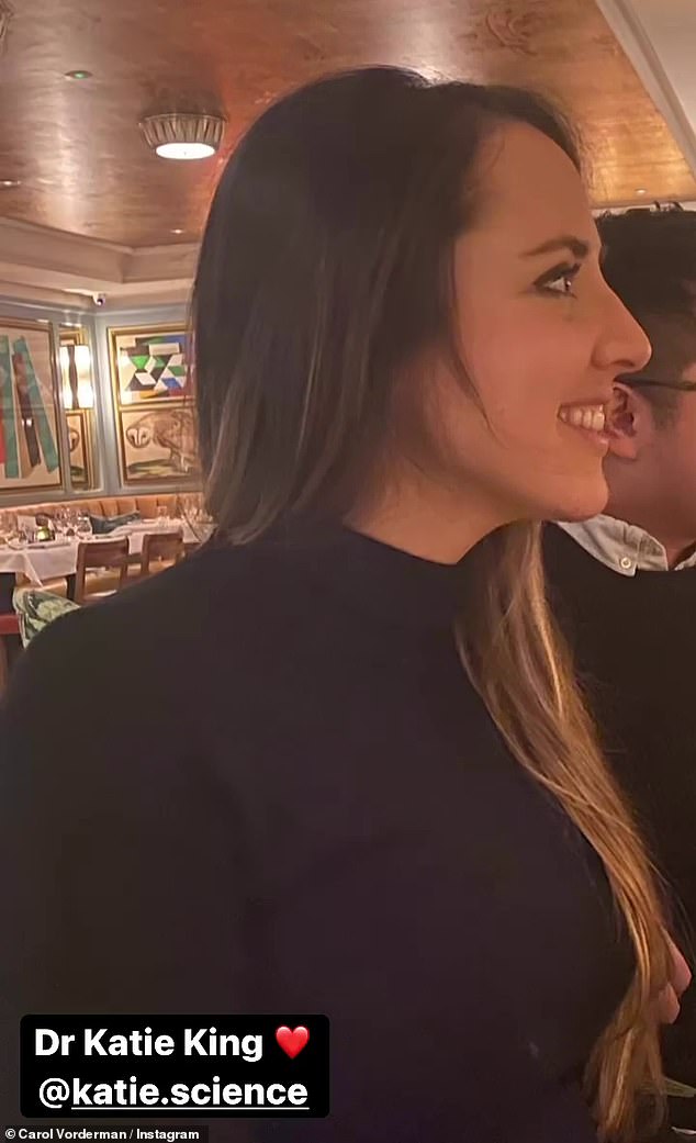 Doctor: The star shared a carousel of snaps with her 206K followers, including a side profile snap of Katie smiling