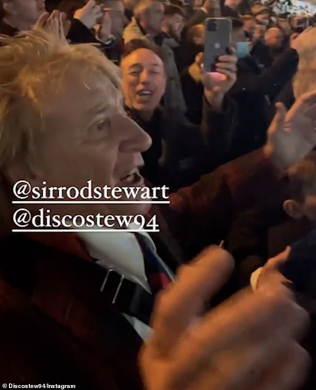 Back of the net! Rod's sons let their hair down over the weekend as they watched Celtic beat fierce rivals Rangers in the Glasgow derby at Parkhead Stadium