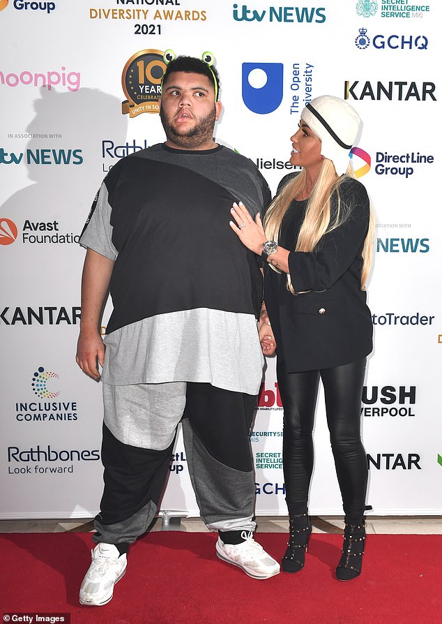 Evening out: Going live on Instagram as they arrived at the bash, Katie said it was a late night for Harvey as he is usually in bed by 6.30pm