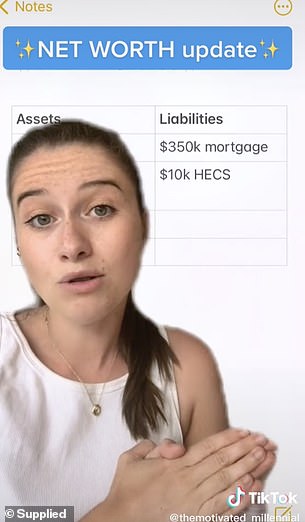 Her liabilities include her $350K mortgage and $10,00 HECS debt