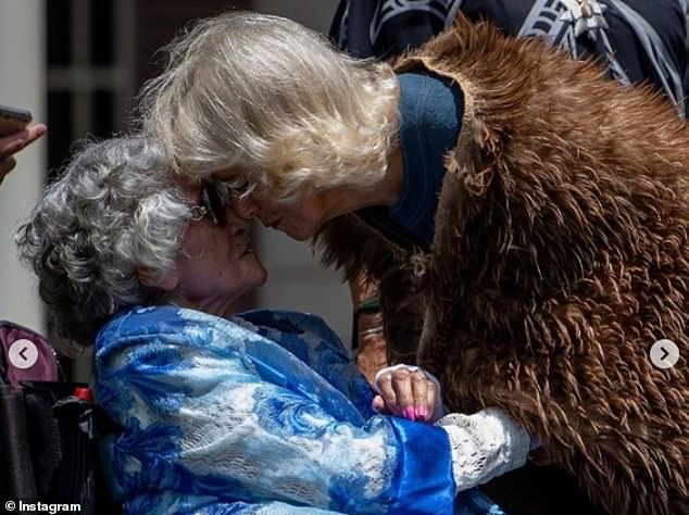 The photos included the royal couple meeting members of the community, visiting a school and performing the Hongi, a traditional Maori greeting in which people press their noses together