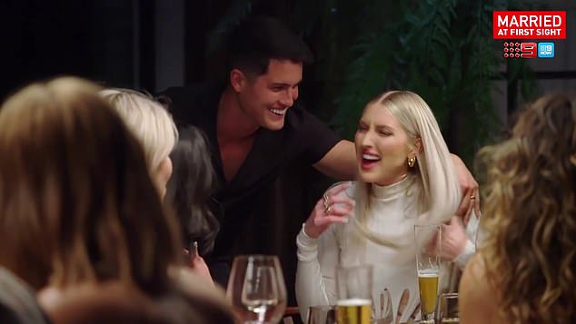 What was that? After consuming several drinks and a little nudge from his fellow grooms, Al decided to walk over and plant a kiss on Sam's cheek as she sat talking to her fellow brides