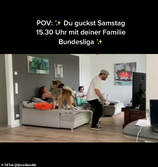 His daughter has posted a video on TikTok of him screaming at his team while watching them on TV