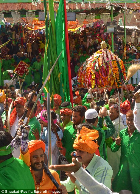 The event appeared to have a more colourful and happy side to it in India's north