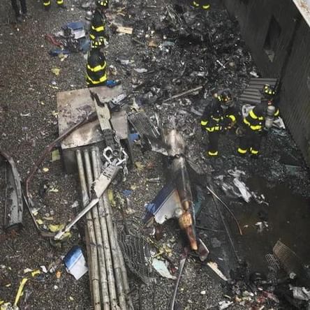 Helicopter crash: 1 dead as helicopter crashes into Midtown Manhattan building located at 787 7th Ave. today – live updates