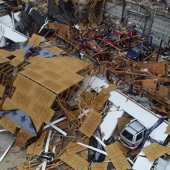 Shocking drone footage reveals extent of devastation caused by monster tornado